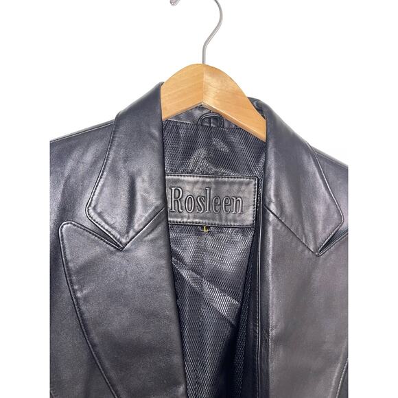 Rosleen Women’s Genuine Leather Full Length Coat Size Large - Picture 3 of 12